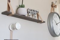 Five Dollar Flair: DIY Leather Strap Shelves