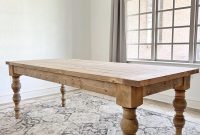 Handcrafted Farmhouse Dining Table with Elegant Turned Legs