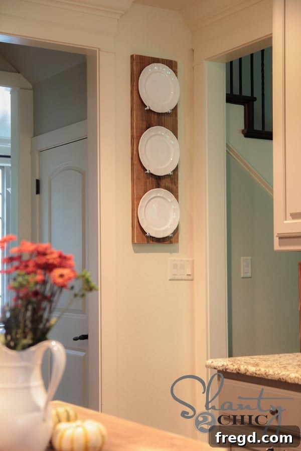 Wood Plate Rack DIY