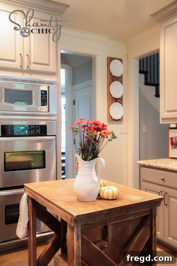 Kitchen Plate Rack DIY with white dishes