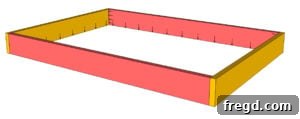 Step-by-step image of assembling the lower frame