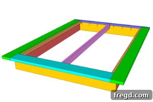 Step-by-step image of attaching cleats and center support