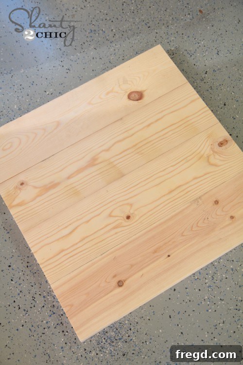 Completed blank wood sign with full frame assembled