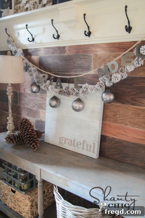 Completed DIY Grateful Wood Sign displayed as home decor