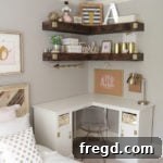 DIY Corner Floating Shelves