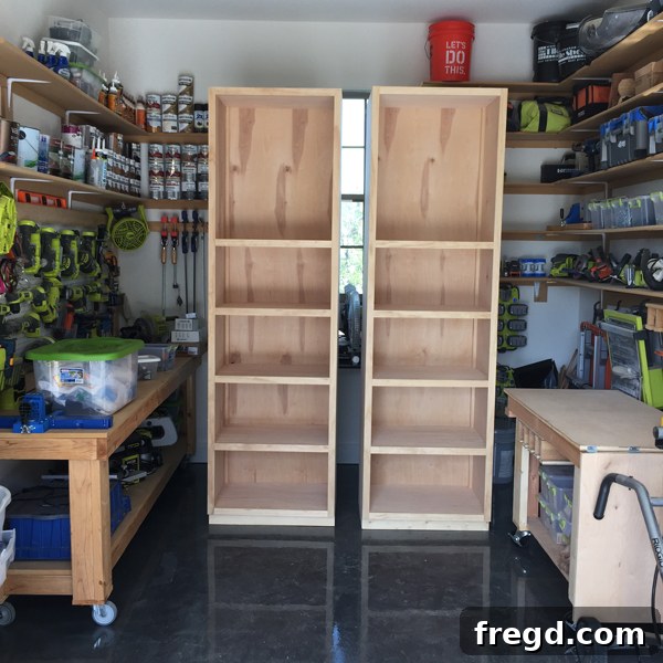 Optimizing My Sliding Barn Door Media Console with Custom Shelving 24 Bookshelves Ready for Staining