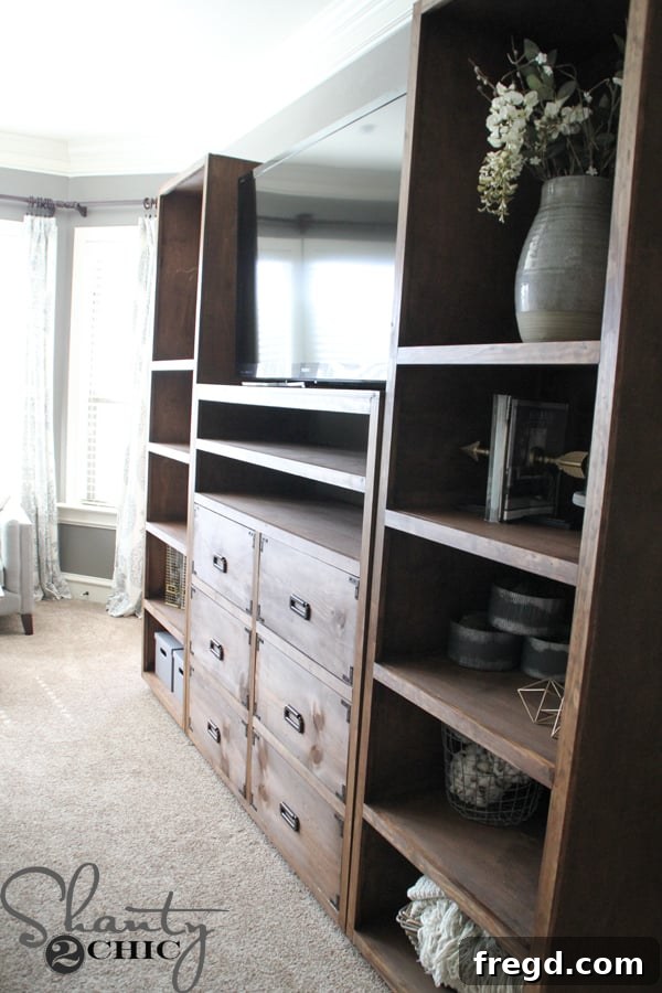 Optimizing My Sliding Barn Door Media Console with Custom Shelving 30 Elegant DIY Book Shelves for Home Organization
