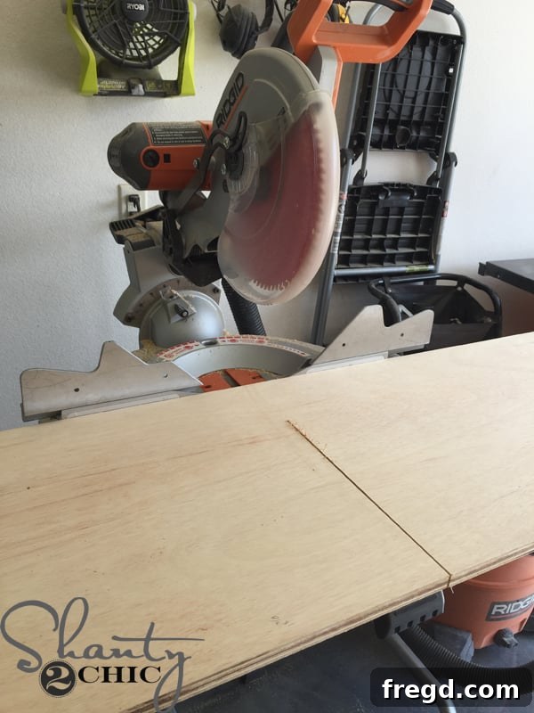 Optimizing My Sliding Barn Door Media Console with Custom Shelving 7 Cutting Shelves for the DIY Media Tower