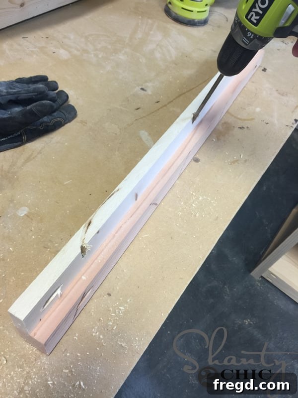 Building a brace for the hutch backing