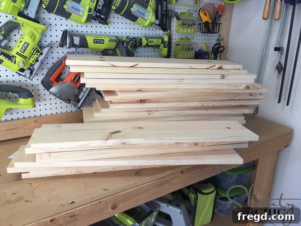 Cutting shelf pieces for DIY office towers