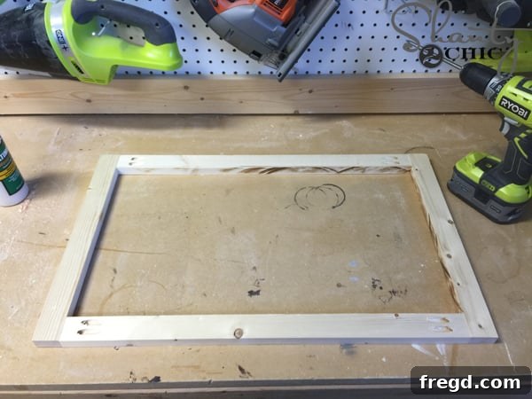 One door frame completed for custom office storage