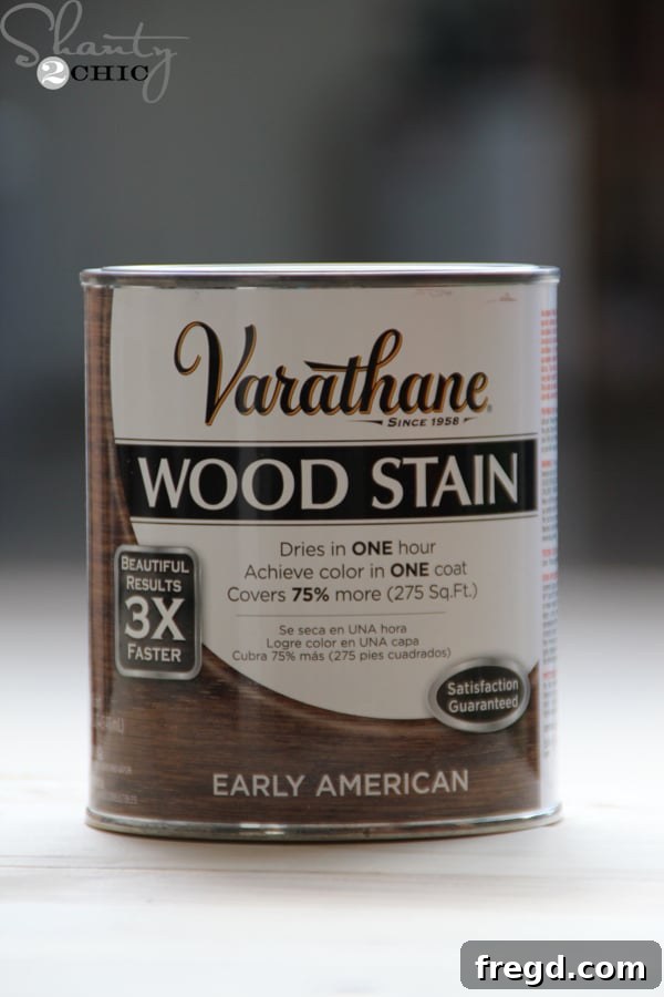 Varathane Early American wood stain can