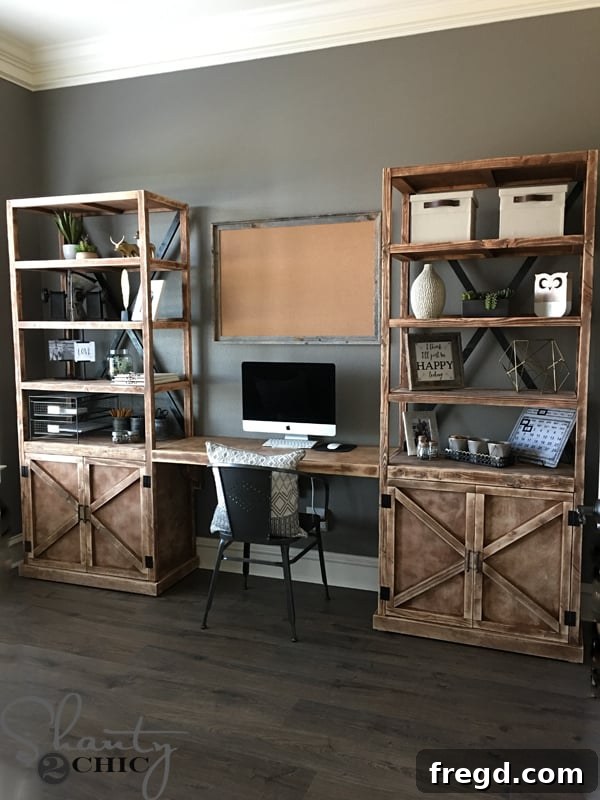 Finished DIY Office Furniture - Storage Tower