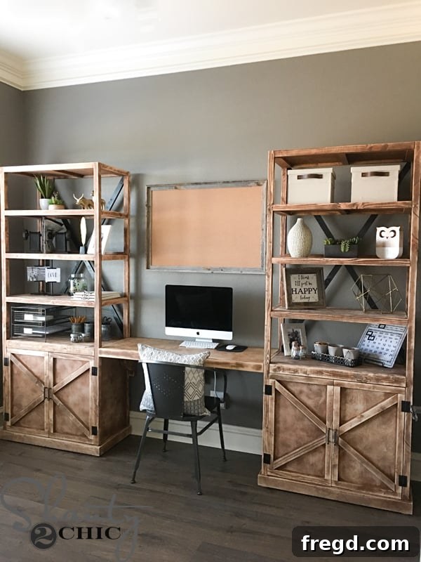 DIY Office Desk System with Integrated Towers