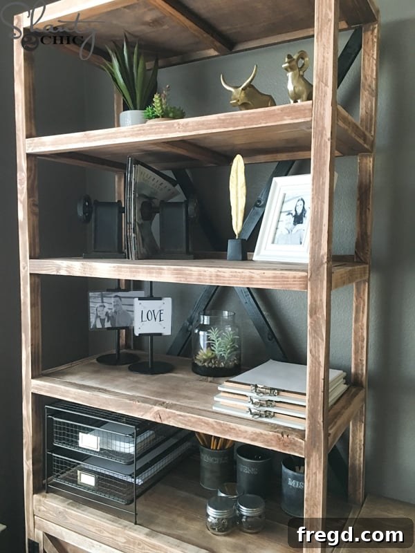 Stylish DIY Open Storage Shelves for Office