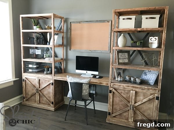 Integrated DIY Office Desk and Storage