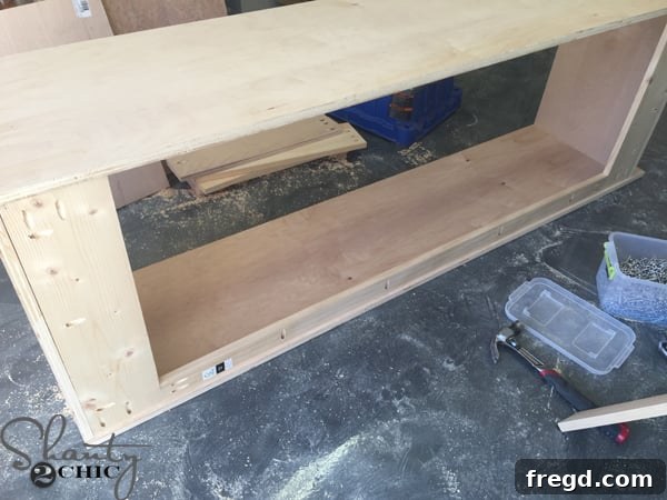 Attaching side braces inside locker frame
