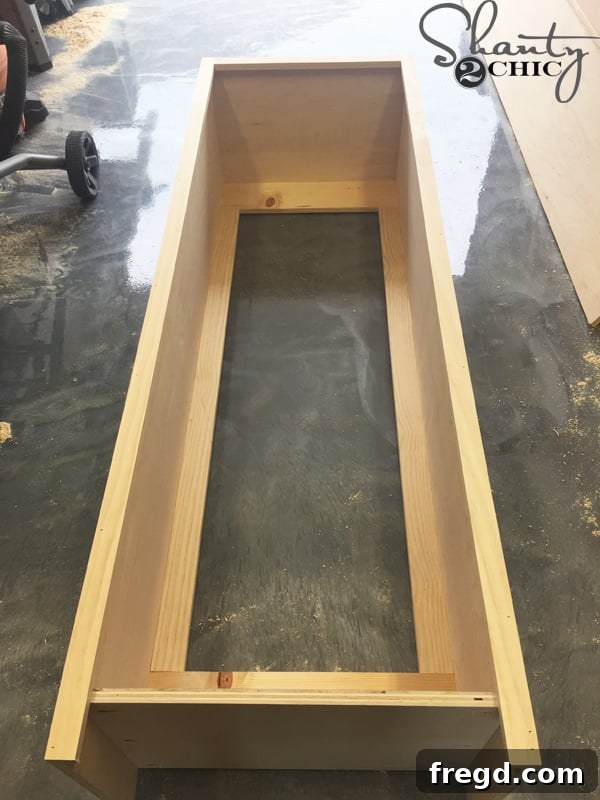 Locker with side pieces of face frame attached