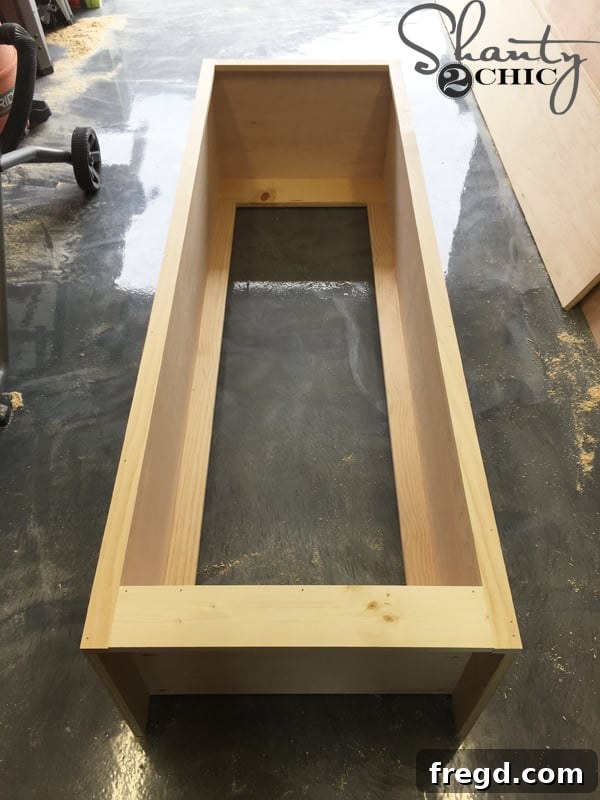 Complete locker face frame attached