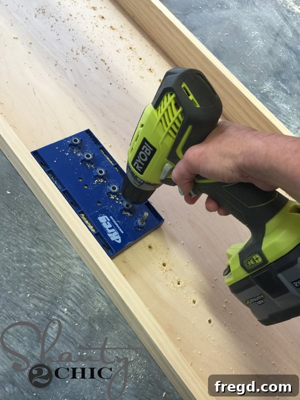 Kreg Shelf Pin Jig in action