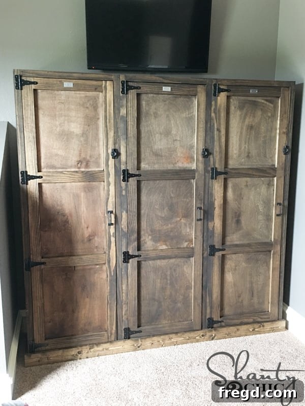 DIY Wooden Locker with vintage styling