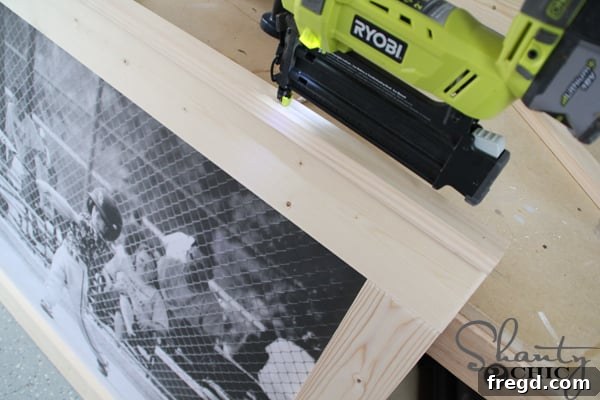 Attach 1x2 Trim to Frame