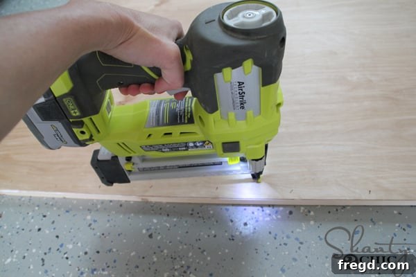 Attach Plywood Back to Frame