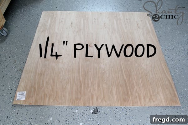 Plywood Backing for DIY Large Frame