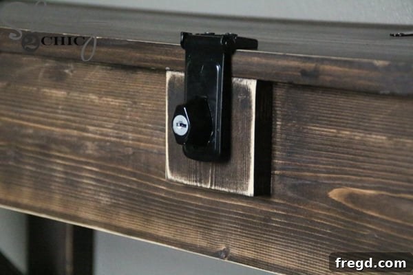 Installed lock on the student desk for added privacy and security
