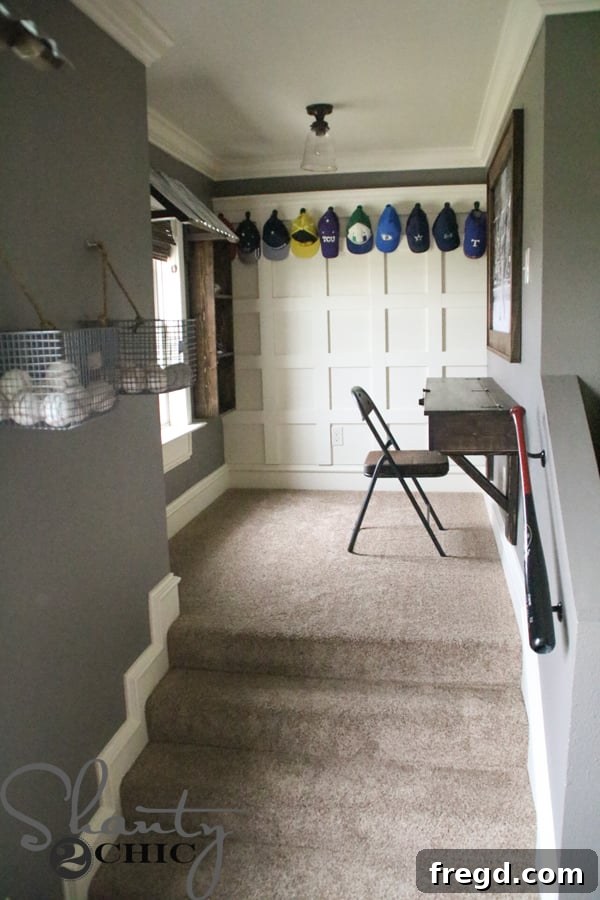 Teen Boy Room featuring DIY floating desk