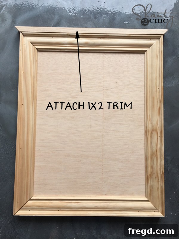 Attaching casing trim to middle mirror panel