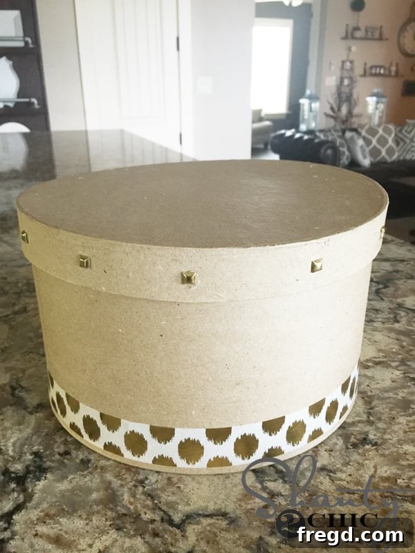 Cardboard hat box for vanity storage