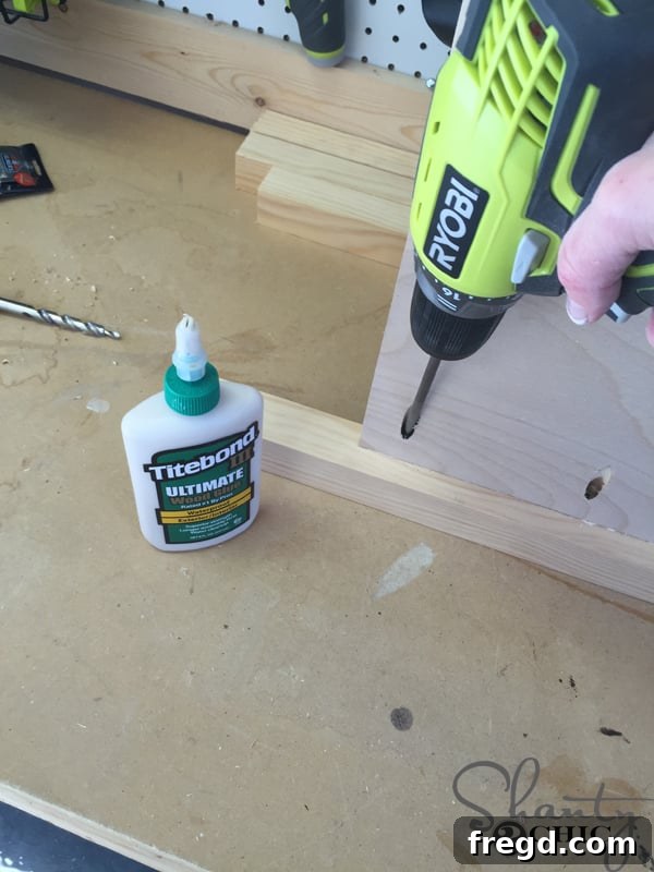 Attaching 2x2 leg to plywood vanity side