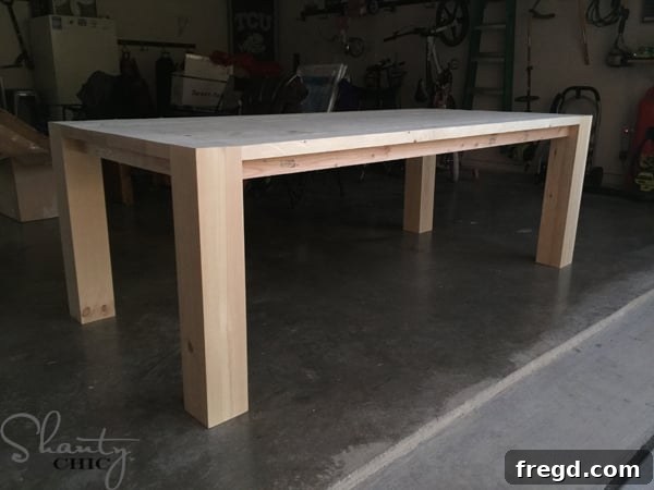 DIY Modern Open Concept Farmhouse Table HGTV Style 15 Modern farmhouse table with complete tabletop assembly