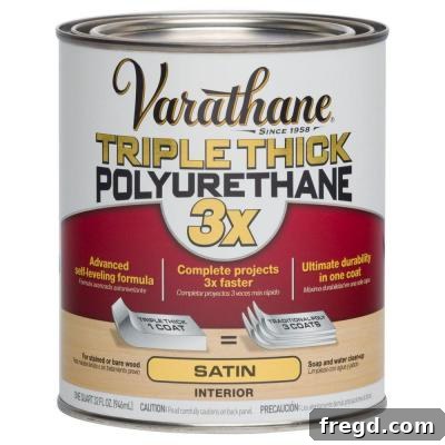 DIY Modern Open Concept Farmhouse Table HGTV Style 18 Varathane Triple Thick Polyurethane for table protection