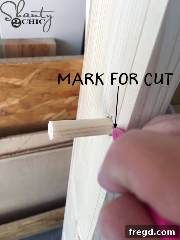 diy spice rack mark-dowel-for-cut