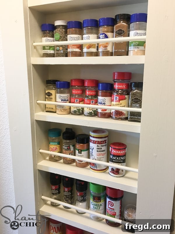diy spice rack -- built-in-spice-rack