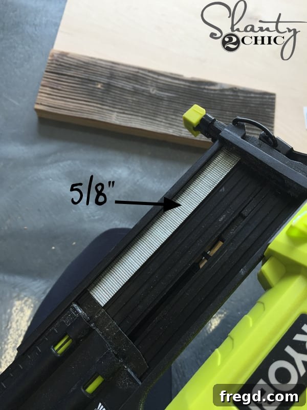 DIY Vertical Garden Planter 7 brad-nails