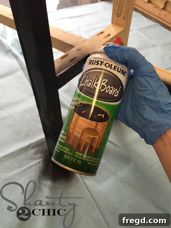 Craft a Plate Rack for Only $95 13 Spray painting the plate rack frame with chalkboard paint
