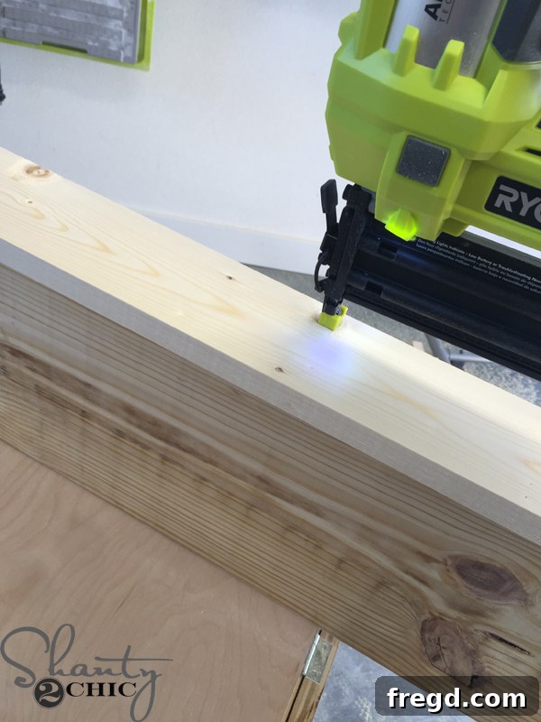 Craft a Plate Rack for Only $95 15 Attaching the back panel to the shelf base with wood glue and nails