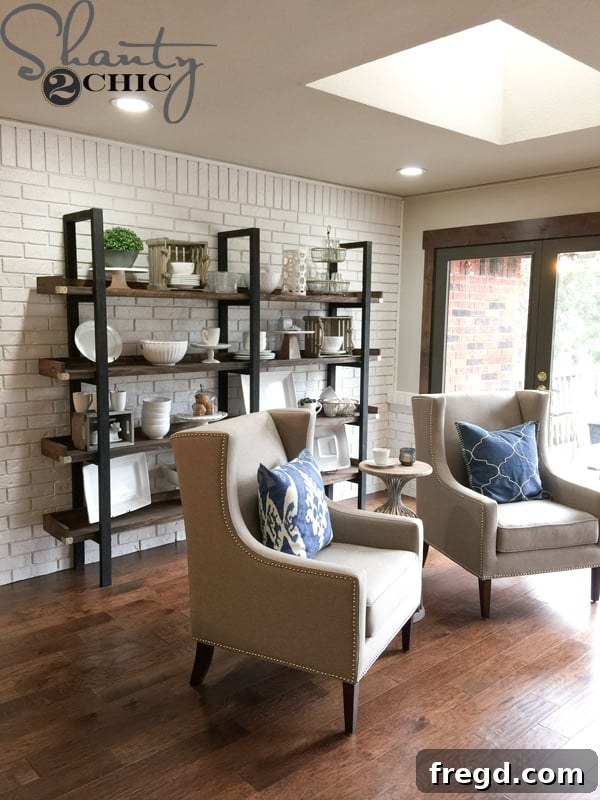 Modern plate rack design with contrasting wood and metal