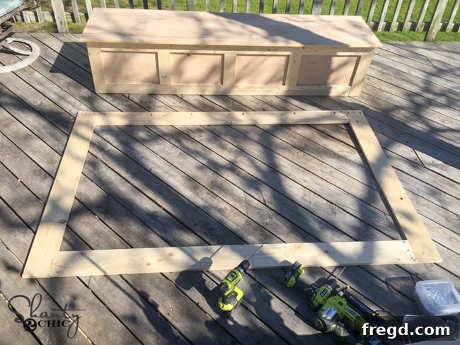 Build Your Own High-Back Bench 14 Outside Frame of Bench Back
