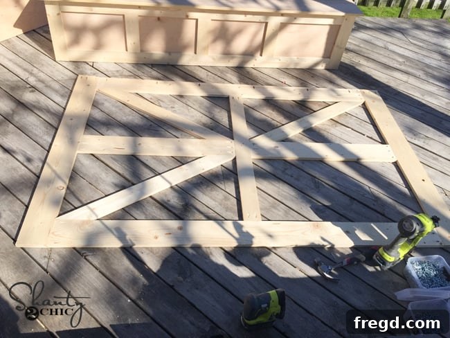 Build Your Own High-Back Bench 17 Cut Diagonal Pieces to Size for Bench Back