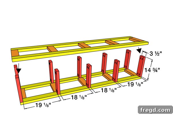 Build Your Own High-Back Bench 5 Attaching Bench Frame Components