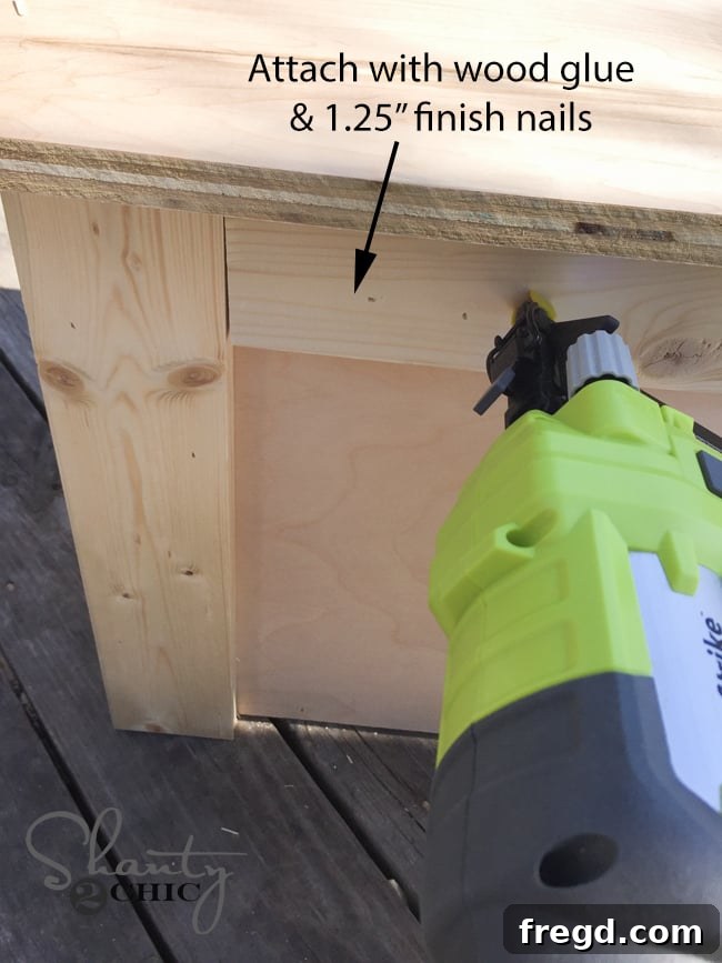 Build Your Own High-Back Bench 9 Front Trim of Bench