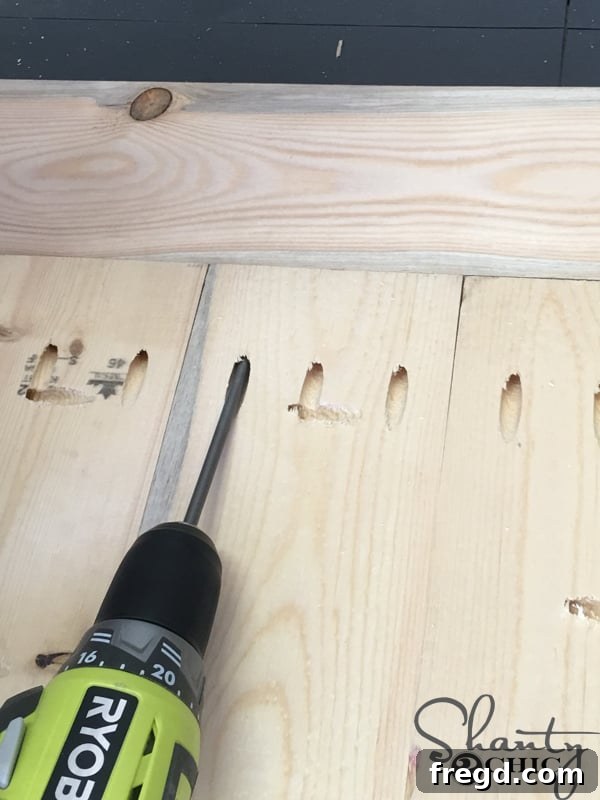 Your Custom Rustic Modern Dining Table 19 Attaching Breadboards to Dining Table Top with Pocket Hole Screws