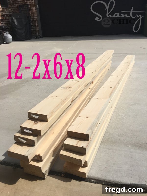 Your Custom Rustic Modern Dining Table 3 Lumber for Rustic Modern Dining Table - 12 2x6x8 Boards