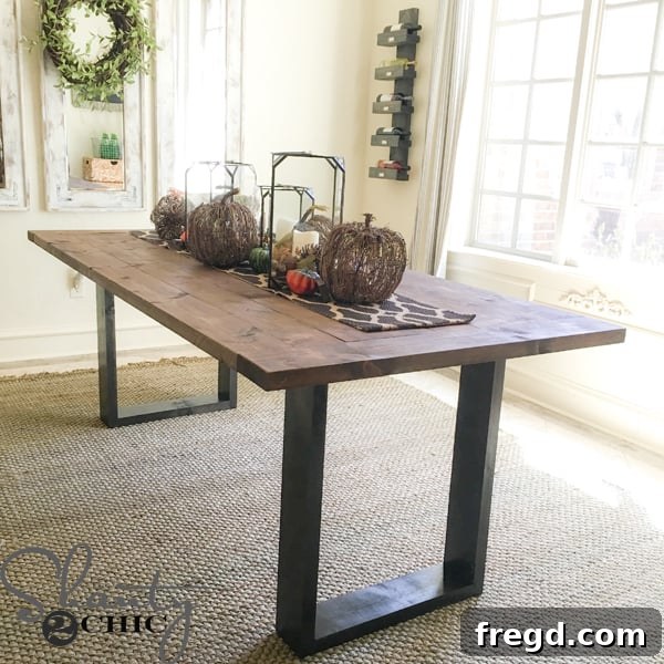 Your Custom Rustic Modern Dining Table 24 Affordable and Stylish Dining Table Built for Under $50