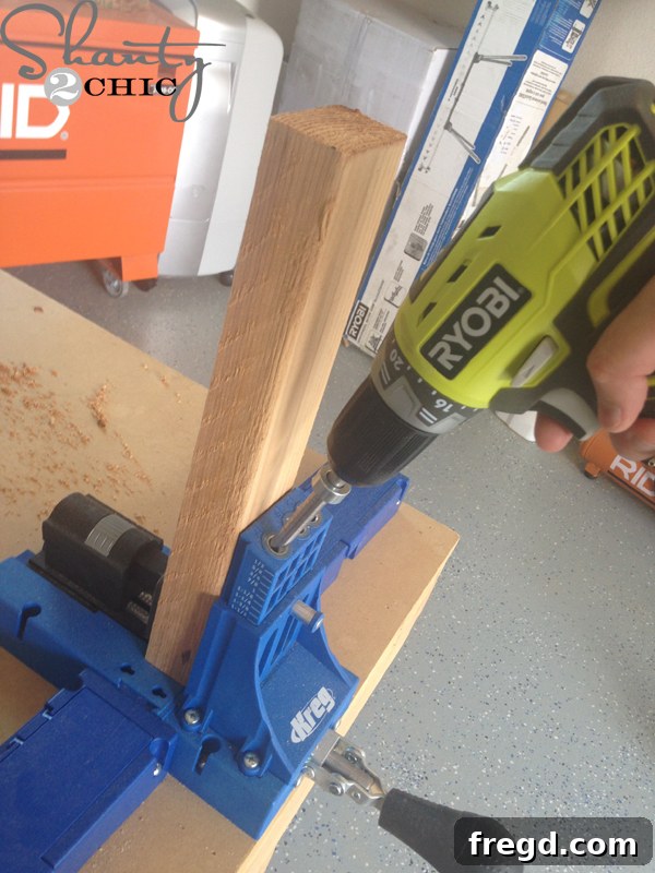Build a Beautiful Cedar Planter for Under $25: A Complete DIY Guide 4 Drilling Pocket Holes with a Kreg Jig for Strong Joints