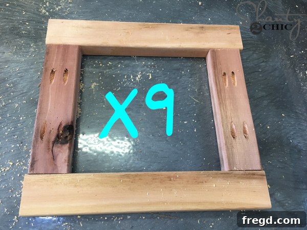 Build a Beautiful Cedar Planter for Under $25: A Complete DIY Guide 7 Creating Square Frames for the Cedar Planter Layers